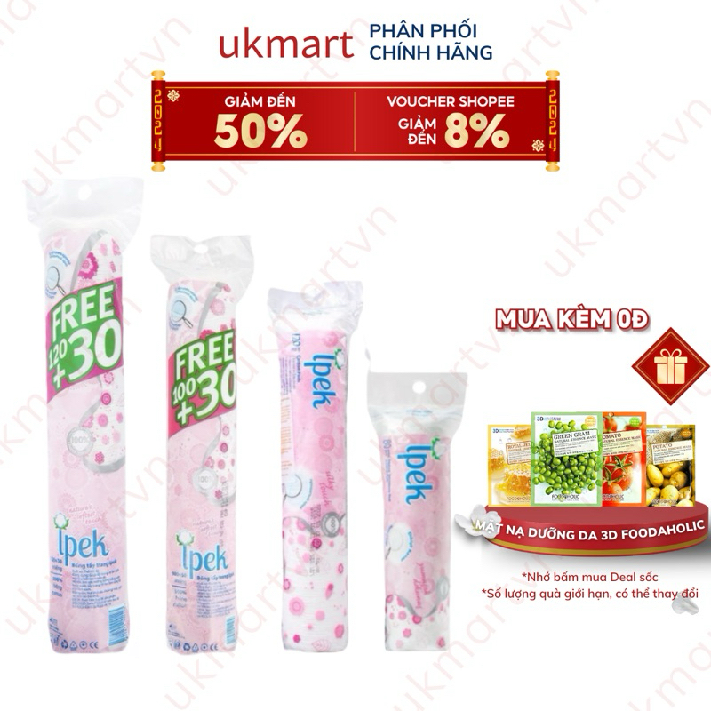 Bông Tẩy Trang IPEK Thổ Nhĩ Kỳ Mềm Mịn 100% Cotton