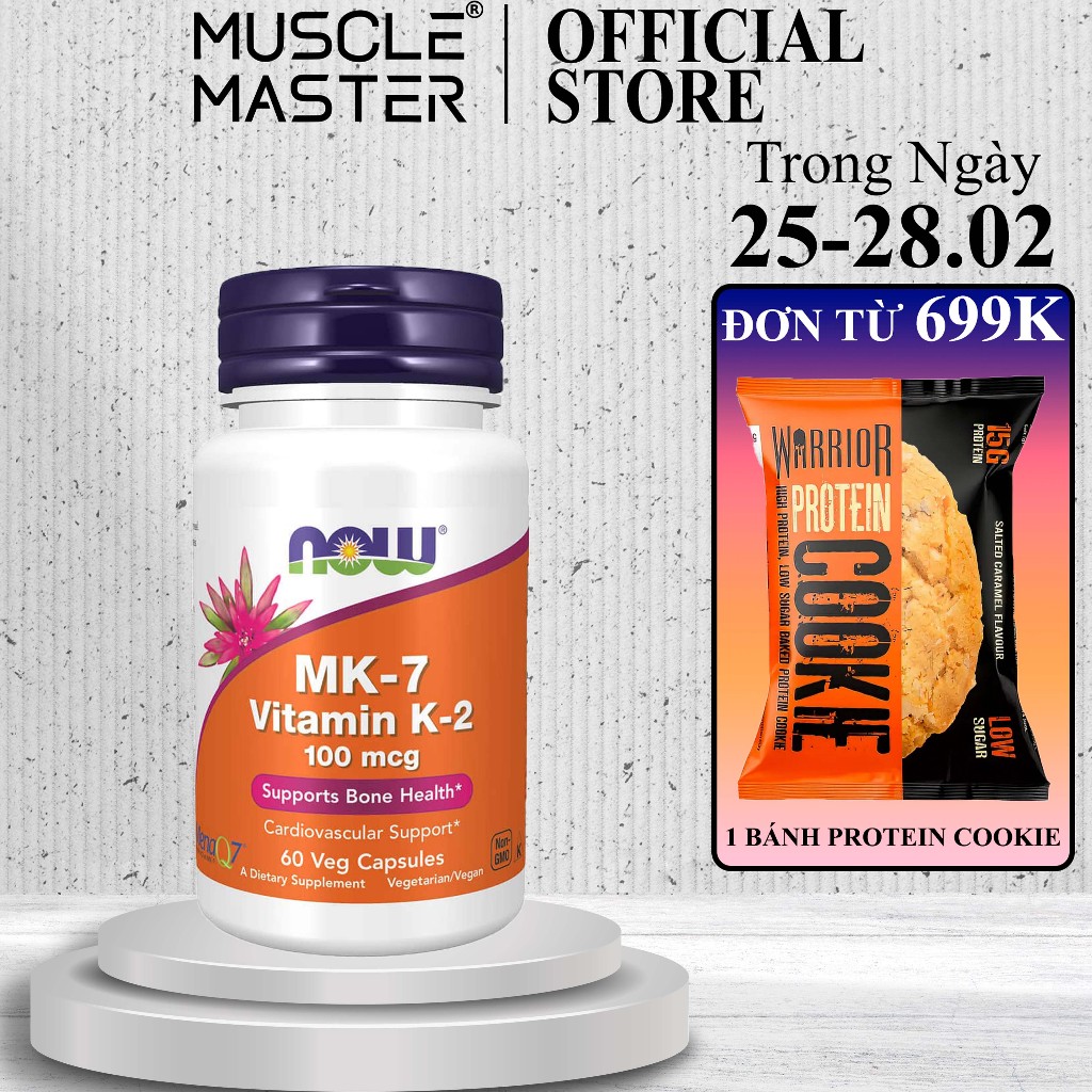 Thực Phẩm Bổ Sung NOW Vitamin K2 MK7 60 Viên