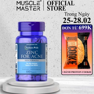 Viên Bổ Sung Kẽm Puritan's Pride ZINC FOR ACNE 100 Viên