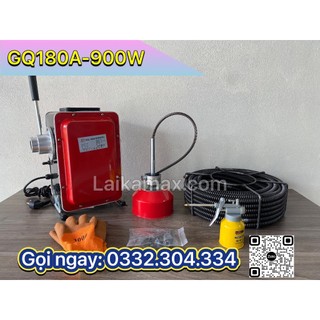 Máy thông tắc cống gq180-900w dùng 2 loại dây phi 8, 16