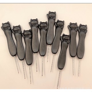 Kim móc jinlan mèo thần tài gỗ mun - Kim móc nội địa Trung