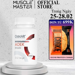 [CHÍNH HÃNG] Viên Bổ Sung Vitamin A, D, E, K Tốt Cho Da, Thị Lực, Tim Mạch và Xương Chắc Khỏe Ostrovit ADEK 200 Viên