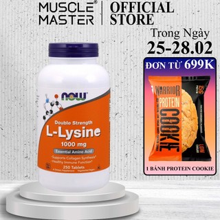 Thực Phẩm Bổ Sung Phòng Ngừa Mụn Ngoài Da, Tổng Hợp Collagen Đẹp Da NOW L-Lysine 1000 mg 250 Viên