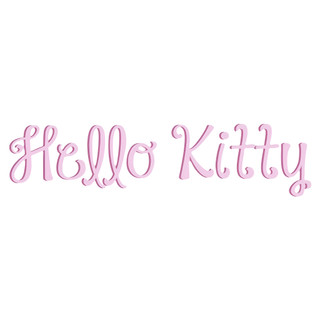 Hình ủi nhiệt quần áo - chữ hello kitty