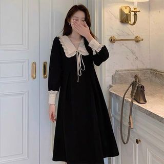 Váy tiểu thư cổ pha nơ nhỏ xinh xắn