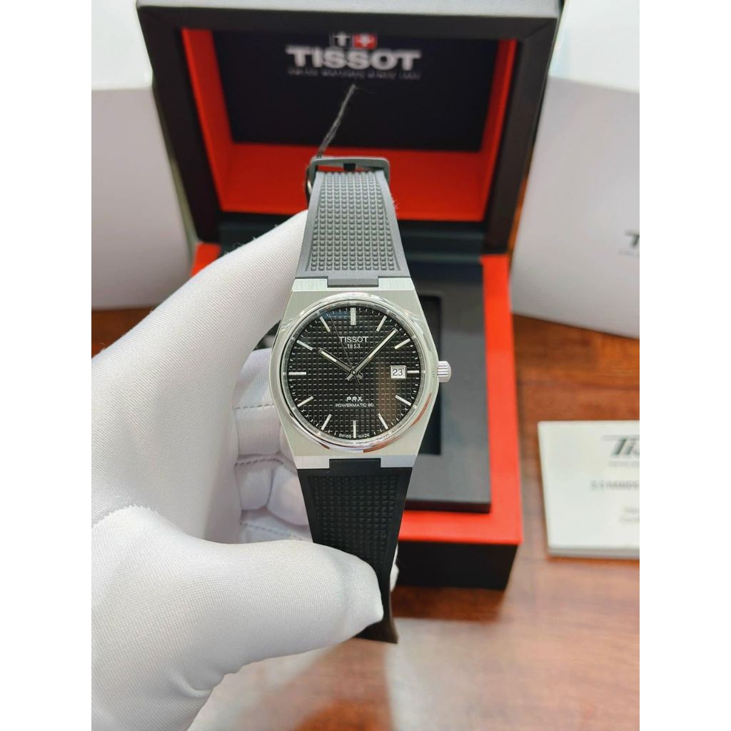 Đồng hồ nam dây cao su Tissot PRX Powermatic 80 40mm T137.407.17.051.00