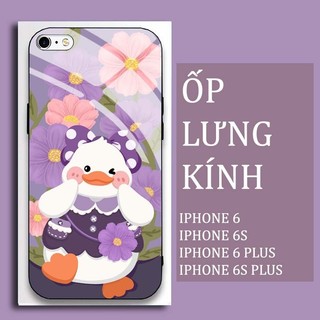 Ốp lưng iphone 6, 6s, 6 plus, 6s plus in hình vịt siêu cute kính cường lực cao cấp