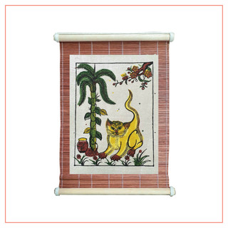 Tranh Đông Hồ Con mèo - Tranh thủ công dân gian