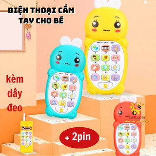 Đồ Chơi Điện Thoại Cầm Tay Thông Minh Phát Âm Thanh Kèm 2 Pin Và Dây Đeo