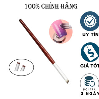 Cọ ombre đầu tròn cán gỗ, cọ vẽ nail đầu tròn ombre cán gỗ cao cấp
