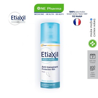 Xịt khử mùi chân Etiaxil Khử mùi, ngăn ngừa mồ hôi chân - Etiaxil Déodorant Anti-Transpirant 48h Pieds 100ml