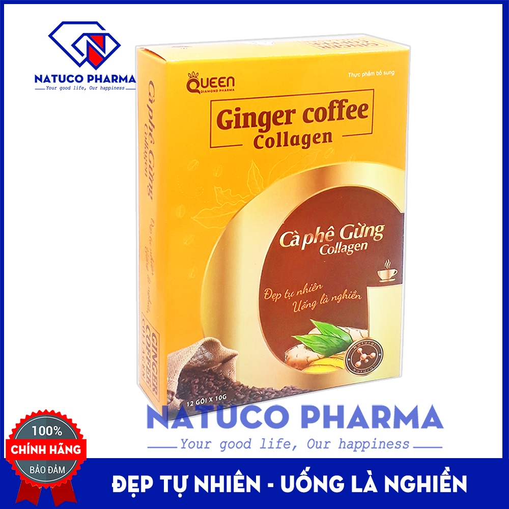 Ginger Coffee Collagen detox slim - hỗ trợ giảm cân an toàn - hộp 12 gói