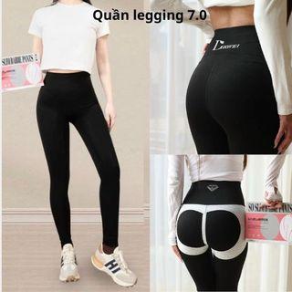 Quần Legging Su Đúc Cao Cấp 7.0 Full Hộp Hồng, Quần Legging Định Hình Nâng Mông