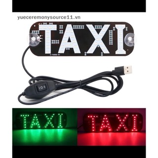 Mào taxi hút nam châm có đèn led gắn nóc ô tô, 28cm - mào taxi dạng led mỏng 12v chiếu sáng bảng số xe taxi có cáp usb