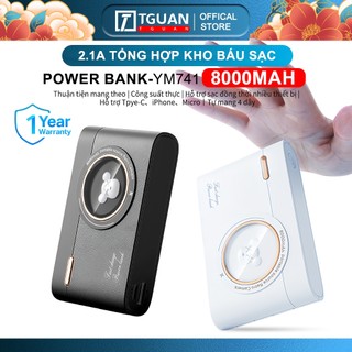 Sạc dự phòng Power Bank TGUAN Loại Mini 4 dây Mang theo sạc kho báu 6000mah 8000Mah