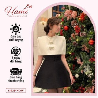 Set váy dự tiệc kèm áo choàng vai sang trọng Hami Fashion