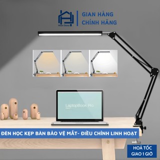 Đèn bàn LED gập điều chỉnh cánh tay dài đa năng, Đèn bàn USB chiếu sáng 10 mức độ bảo vệ mắt ,có thể gấp gọn xoay chỉnh