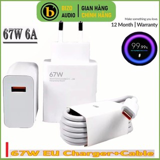 Bộ sạc siêu nhanh 67w Tubor, dùng cho samsung, oppo, vivo, xiaomi....