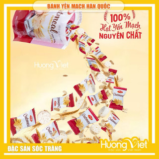 Bánh yến mạch Hàn Quốc Oatmeal Richy, kẹo yến mạch bơ sữa sôcôla ngọt dịu, giòn xốp túi 250g