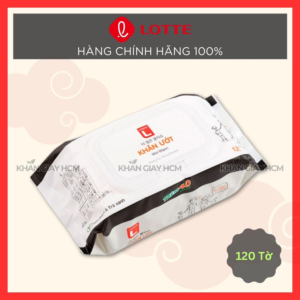 HOẢ TỐC COMBO 10 GÓI KHĂN ƯỚT LOTTE CHOICE L 120 TỜ CHÍNH HÃNG - KHĂN GIẤY