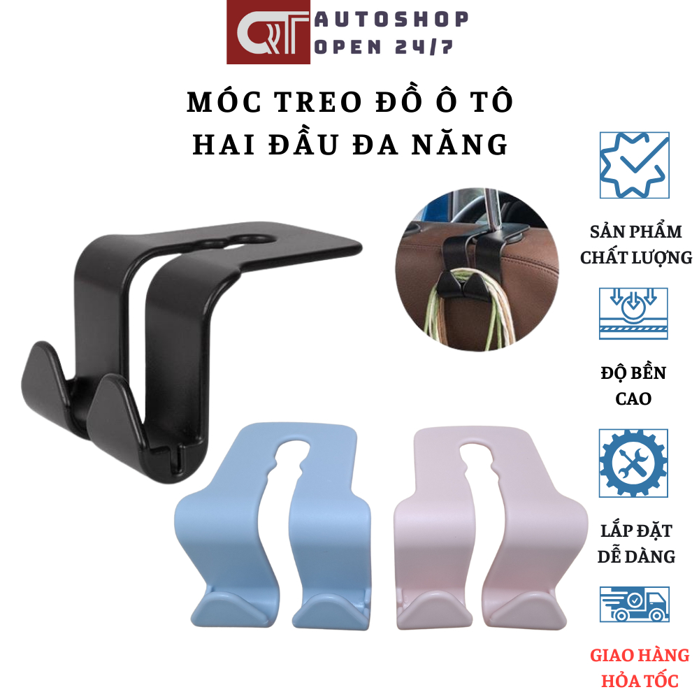 Móc Treo Đồ Ô Tô Hai Đầu Đa Năng Gắn Lưng Ghế Xe Tiện Dụng QT Auto247