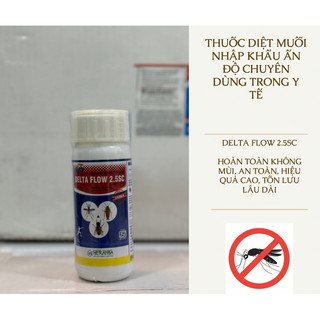 Thuốc muỗi y tế delta flow 2.5sc chai 100ml, nhập khẩu ấn độ, không mùi, an toàn, hiệu quả.