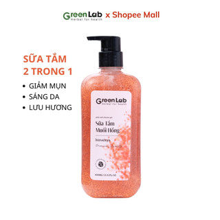 Sữa tắm muối hồng GreenLab sạch mụn lưng da trắng sáng 400ml
