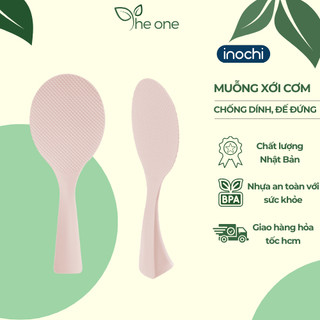 Muỗng xới cơm inochi, thiết kế chống dính đế đứng, nhựa nguyên sinh cao cấp không BPA độc hại chống bám bẩn, dễ vệ sinh