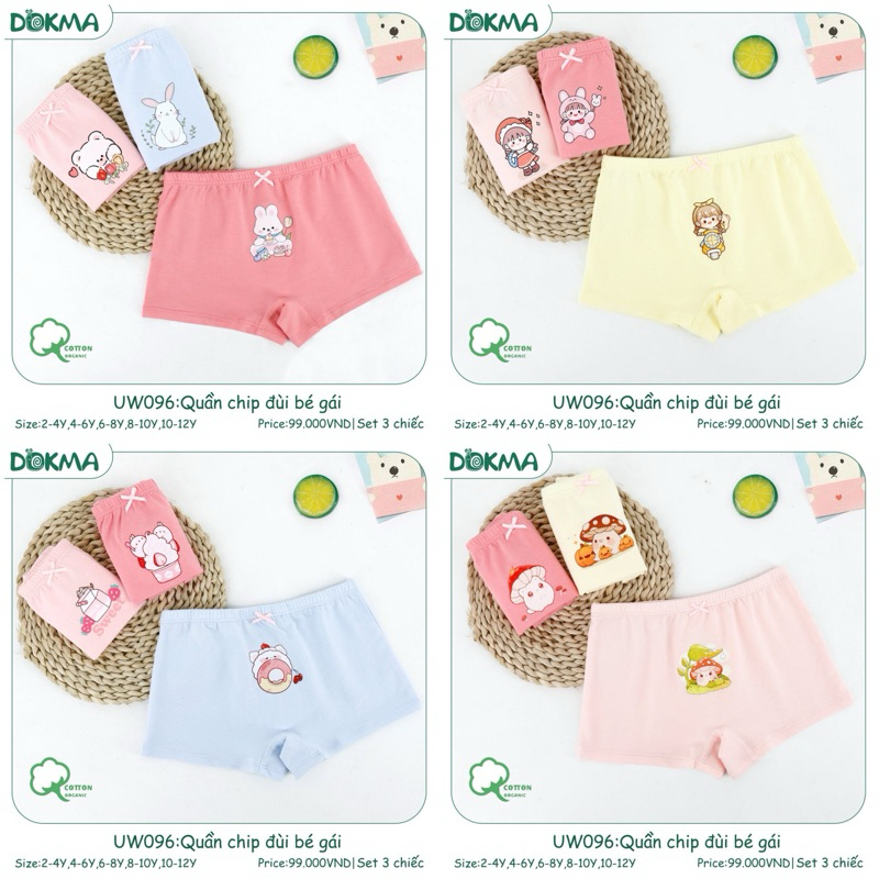DOKMA - Set 3 chip đùi bé gái