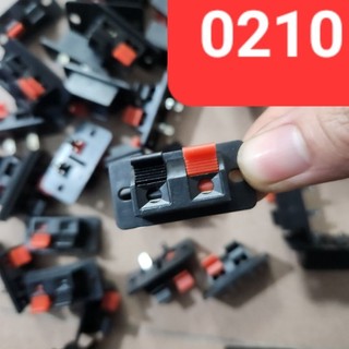 Trạm loa trạm kẹp đầu nối loại kẹp đôi đen đỏ