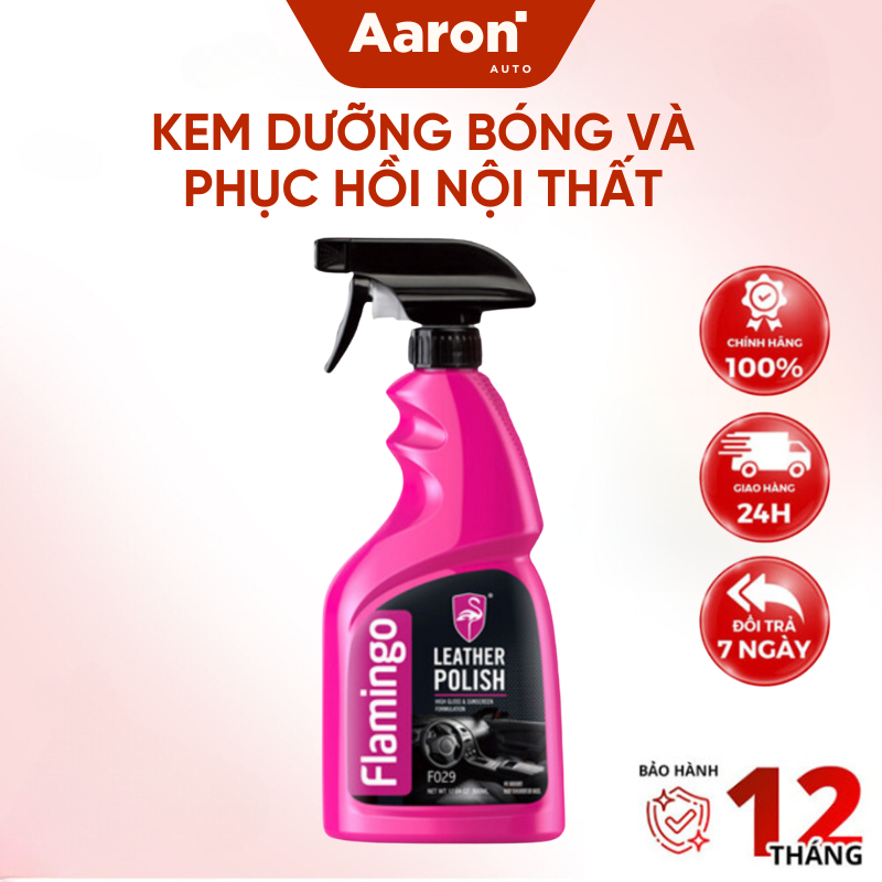 Kem dưỡng bóng và phục hồi đồ da cao cấp ô tô Flamingo, nội thât ô tô