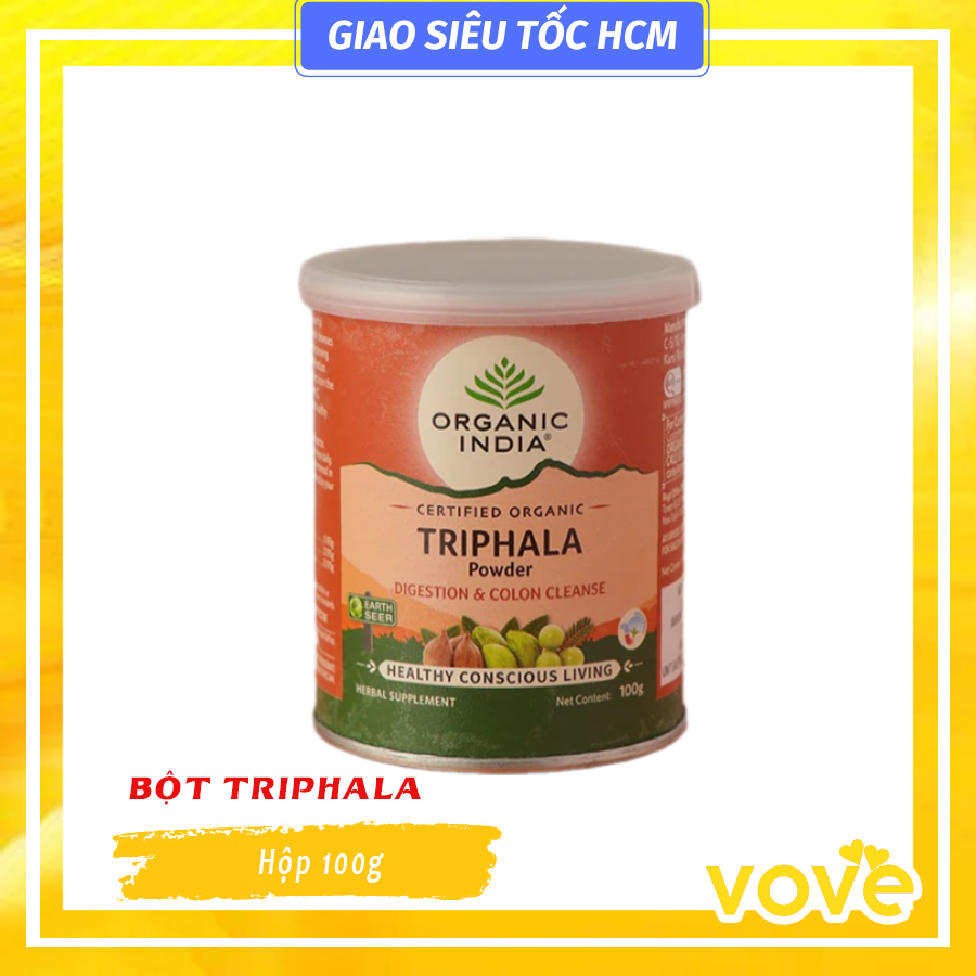 Bột Triphala hữu cơ Ấn Độ India Organic Triphala Powder hộp 100gr