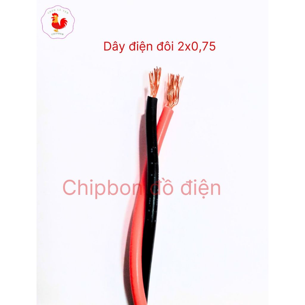 Dây điện đôi đỏ đen 2x0,75