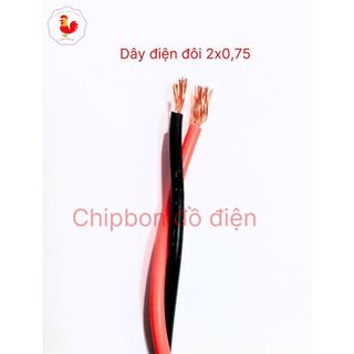 Dây điện đôi đỏ đen 2x0,75