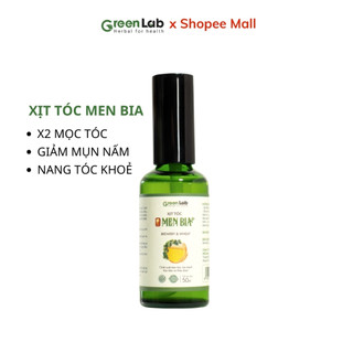 Xịt tóc Men Bia GreenLab chai 50ml Giiảm gàu Mọc Tóc Ngăn rụng Phục hồi từ biotin tự nhiên