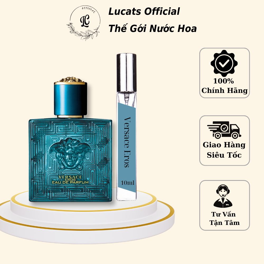 Nước hoa nam Versace Eros For Men EDP cao cấp sang trọng chiết 10ml - Lucats.official