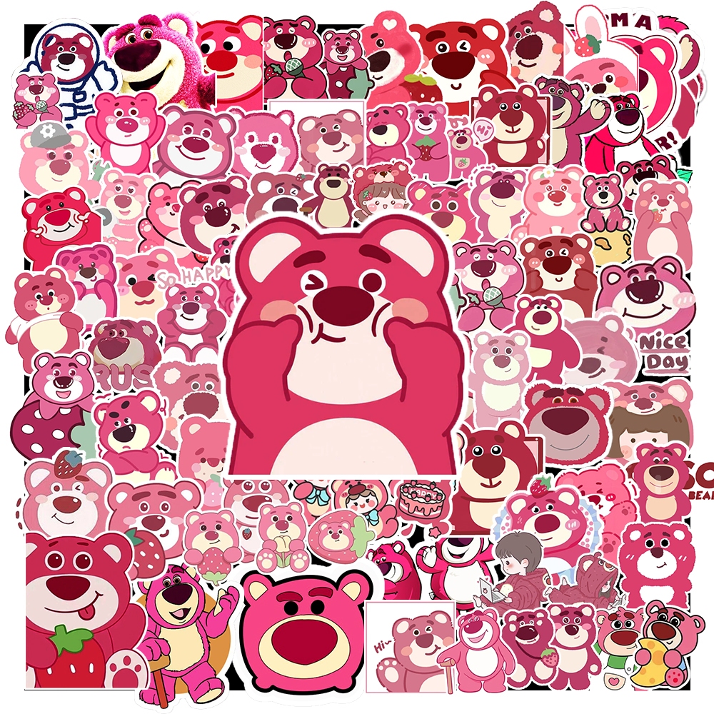 Set 50 Sticker Hình GẤU DÂU | Decal Chống Nước | MS: 00057