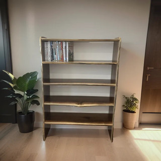 Kệ sách gỗ tự nhiên 5 tầng lắp ráp sẵn
