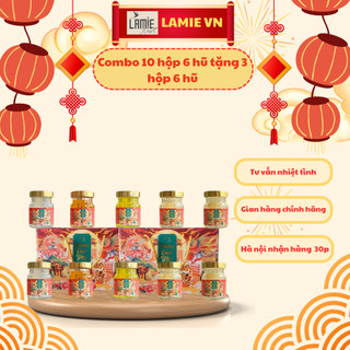 Yến sào Nha Trang hũ chưng sẵn LAMIE - Combo mua 10 hộp (6 hũ) tặng 3 hộp (6 hũ) - Tổng nhận 78 hũ