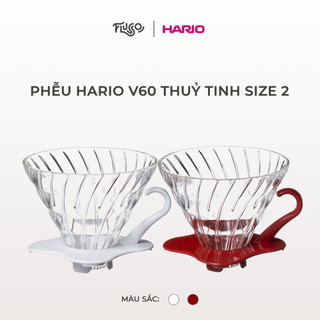 Phễu Hario V60 Thuỷ tinh Size 2 - Mã VDG