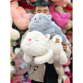 Gấu bông mèo nằm lông xù đáng yêu cho bé - gấu bông mina