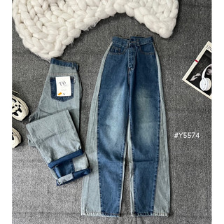 Quần jean dài ống rộng lưng cao Quần jean nữ ống rộng lunge cao phong cách ulzzang quần dài ống rộng lưng cao 5574
