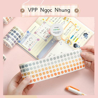 Cuộn sticker chấm tròn 🎀 đánh dấu trang, trang trí tiêu đề, sổ, trang trí lưu bút học sinh