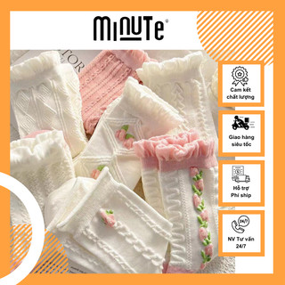  Tất nữ cổ cao dễ thương phong cách Hàn Quốc dệt kim co giãn 4 chiều