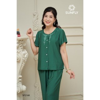 SP2168 ĐỒ BỘ MẶC NHÀ CHẤT LIỆU LINEN  SUNFLY