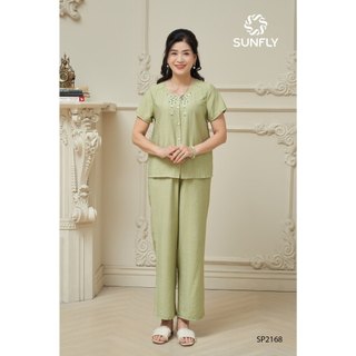 SP2168 ĐỒ BỘ MẶC NHÀ CHẤT LIỆU LINEN  SUNFLY