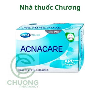 Viên uống Acnacare MEGA hỗ trợ giảm mụn, viêm tuyến bã nhờn hộp 30 viên