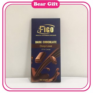 [Chính hãng] Dark Chocolate 85% Cacao FIGO 100G| Socola đen đắng 85% Cacao hỗ trợ giảm cân ăn Keto, DAS