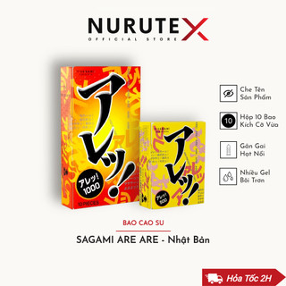 Bao caao su gân gai bi sagami are are nhật bản, hộp 10 bcs