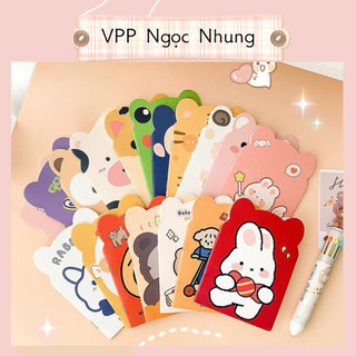Sổ tay mini 📔 giấy kẻ ly tiện dụng, bìa cong tạo hình dễ thương